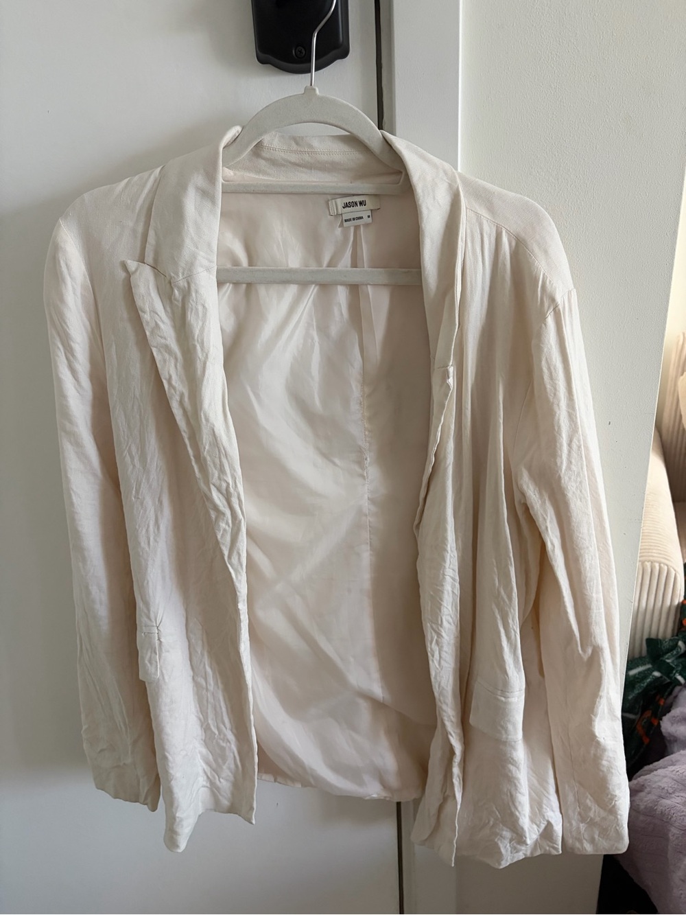 Jason Wu Cream Draped Open-Front Blazer